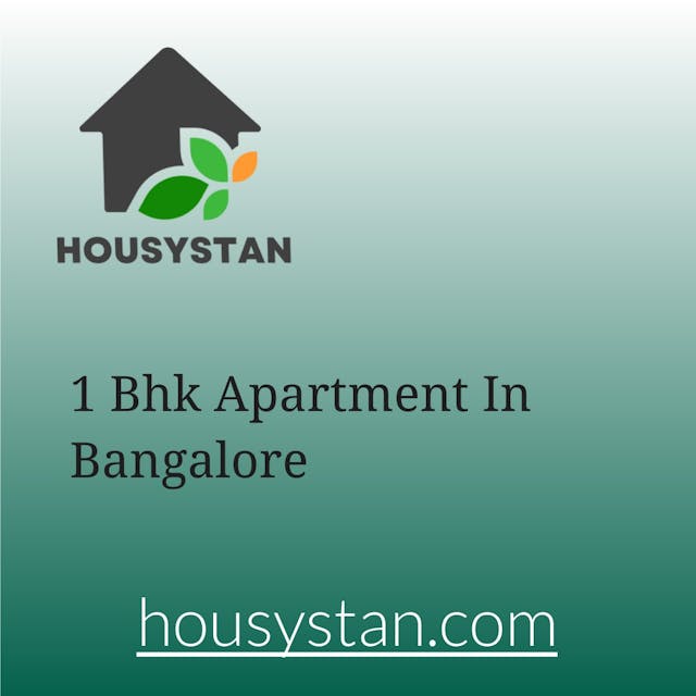 1 Bhk Apartment In Bangalore
