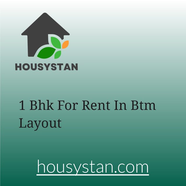 1 Bhk For Rent In Btm Layout