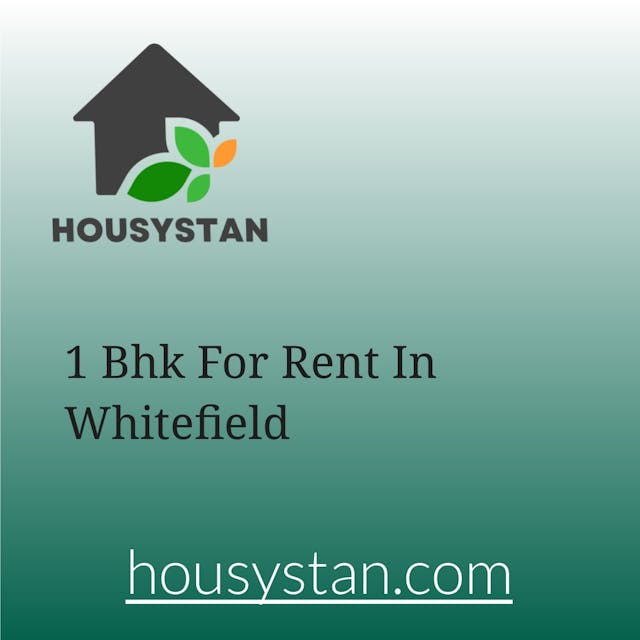 1 Bhk For Rent In Whitefield