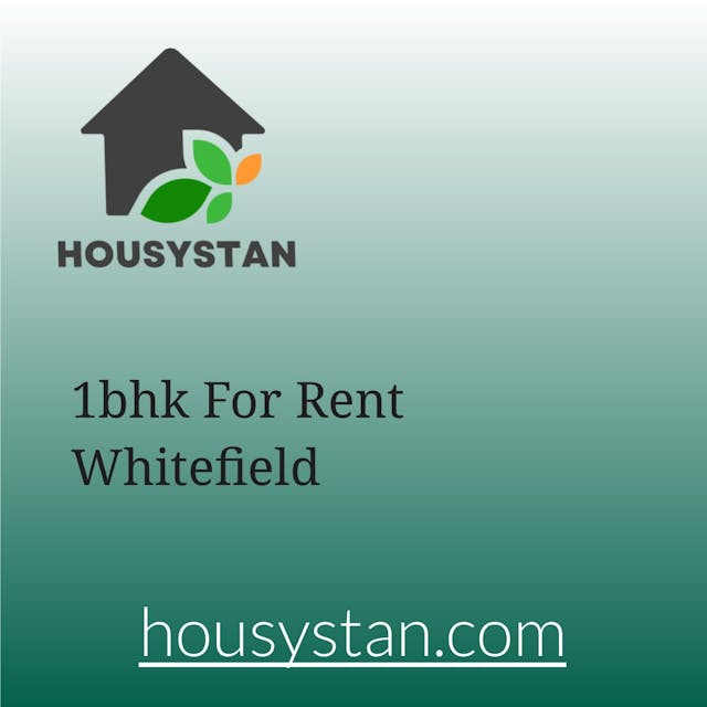 1bhk For Rent Whitefield