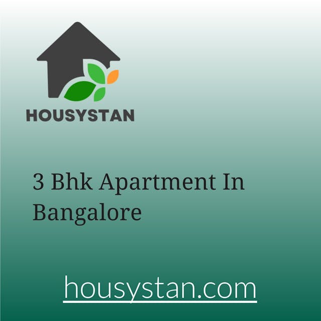 3 Bhk Apartment In Bangalore