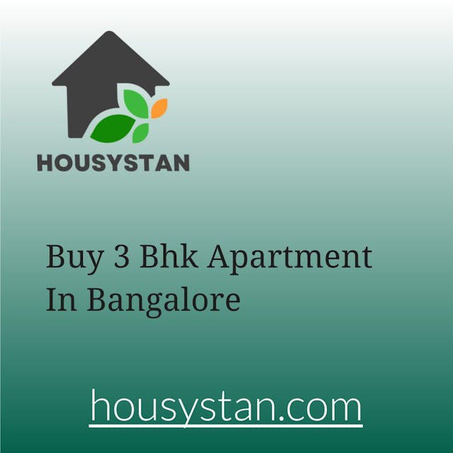 Buy 3 Bhk Apartment In Bangalore