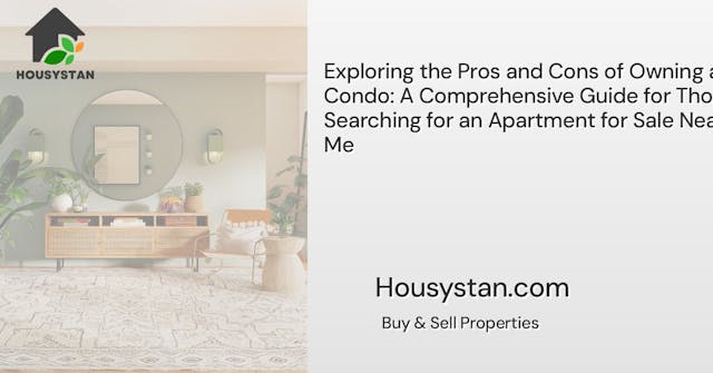 Exploring the Pros and Cons of Owning a Condo: A Comprehensive Guide for Those Searching for an Apartment for Sale Near Me
