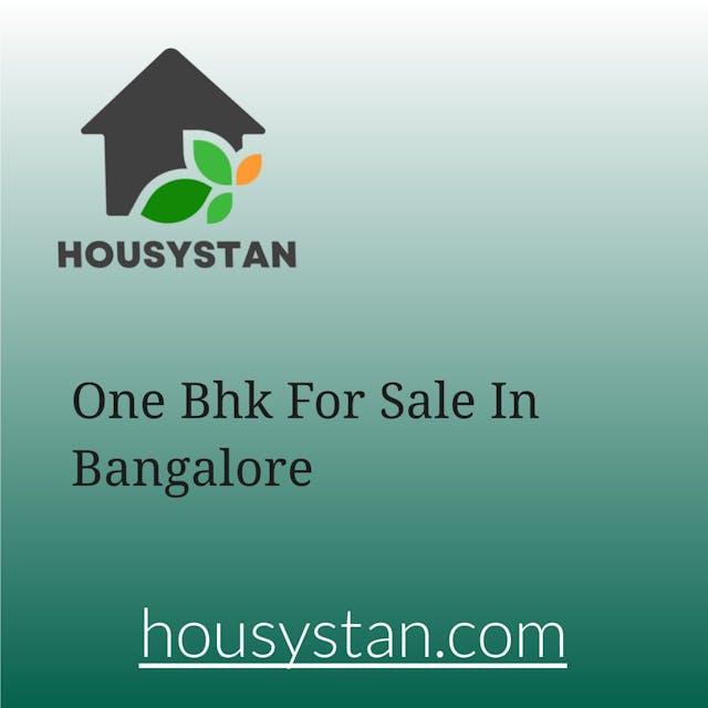 One Bhk For Sale In Bangalore