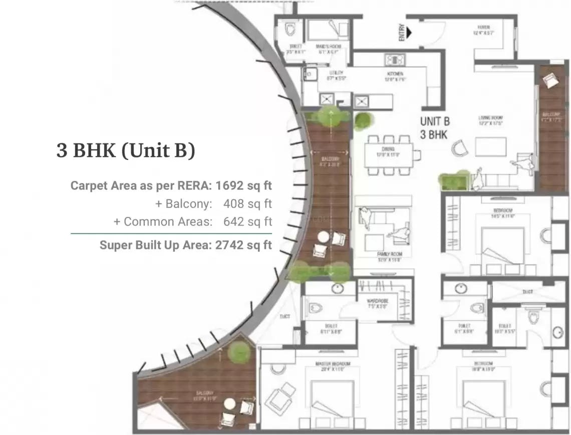 Floor plan for Assetz 38 and Banyan