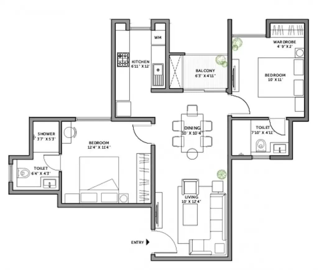 Floor plan for Assetz Canvas and Cove