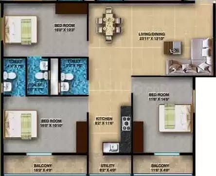 Floor plan for Ds max Sankalp Manor