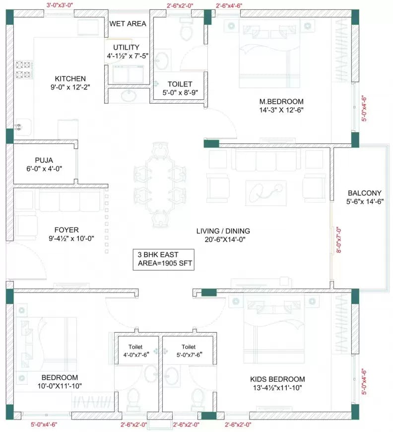 Floor plan for EIPL Apila