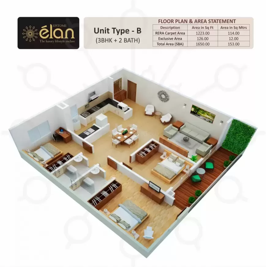 Floor plan for Epitome Elan