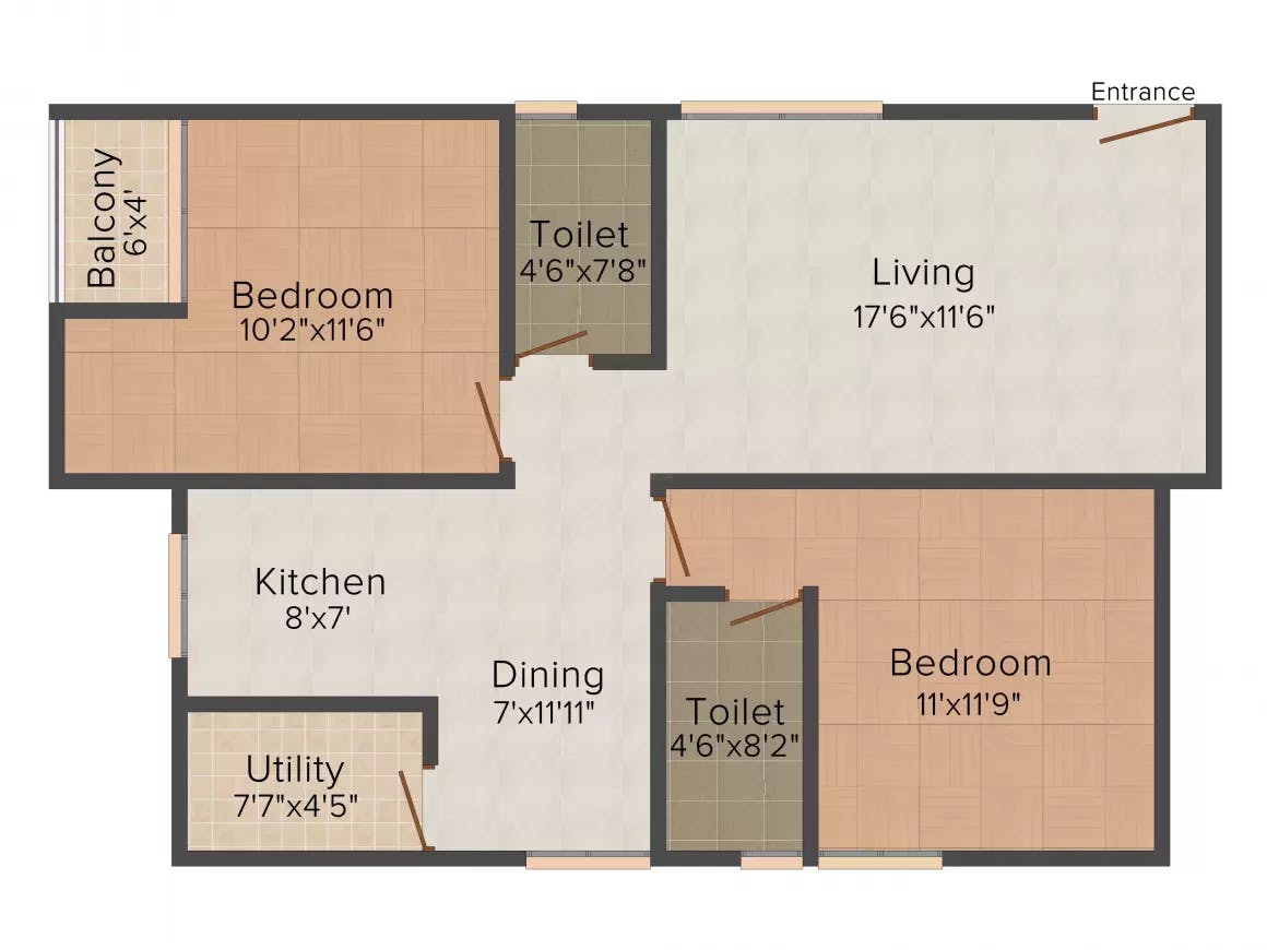 Floor plan for GAG Classic Amrutha
