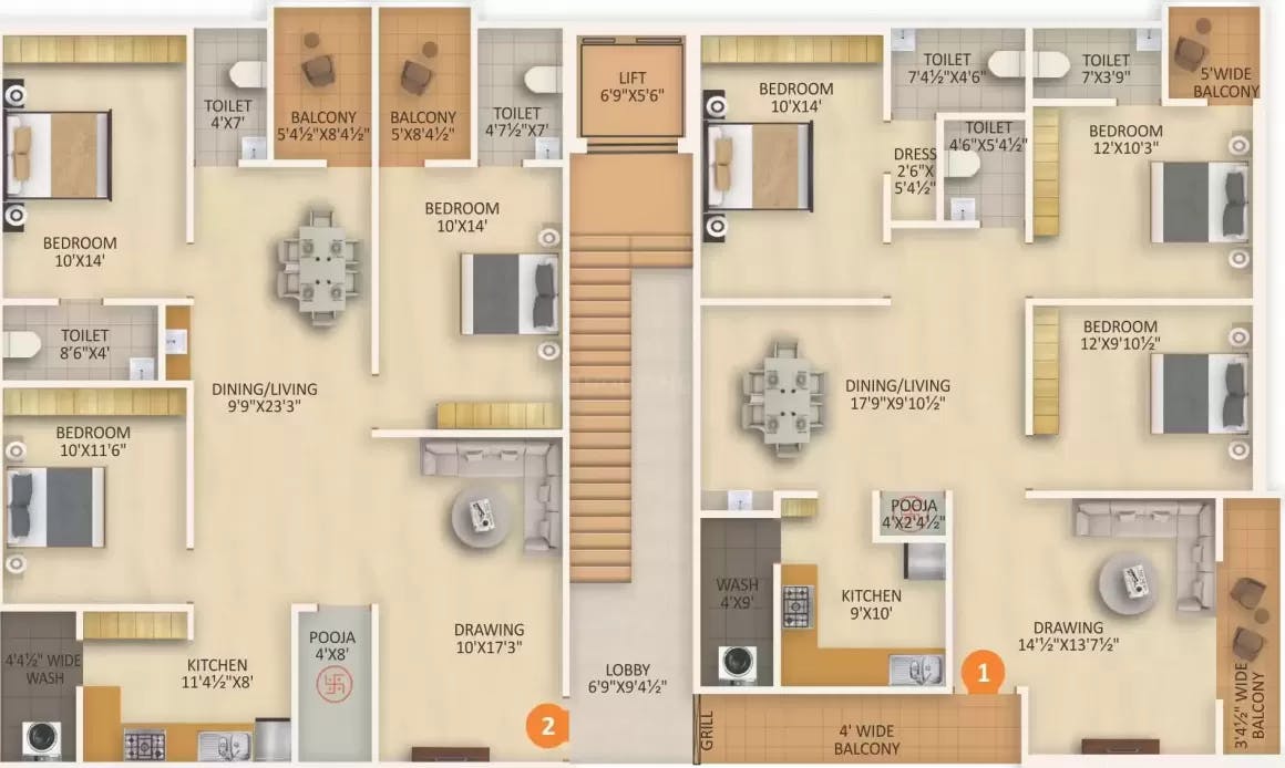Floor plan for Go Green Raghavendra Residency