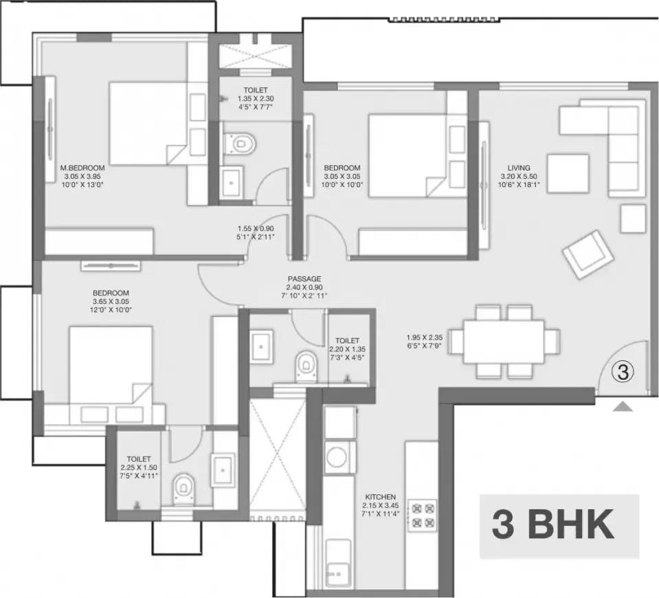 Floor plan for Godrej Nest 