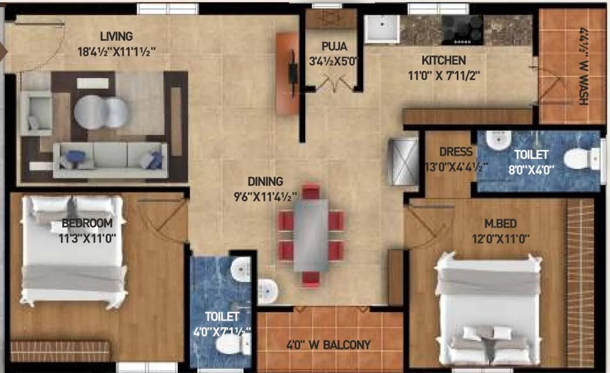 Floor plan for Gothic Pinnacle B