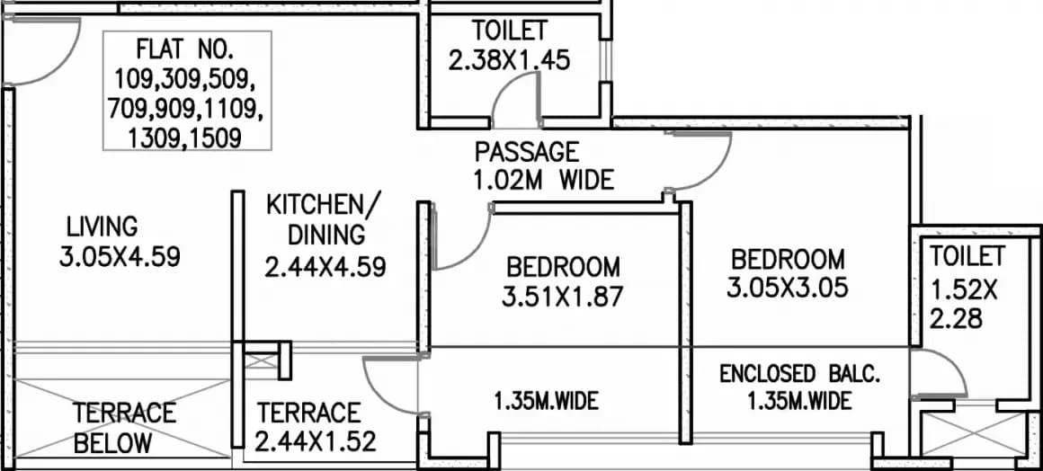 Floor plan for Kumar Pebble Park