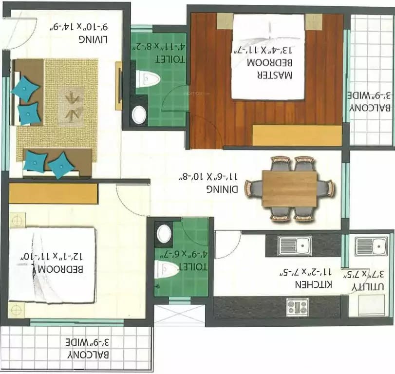 Floor plan for Lakshmiwan Polymers Eden Park
