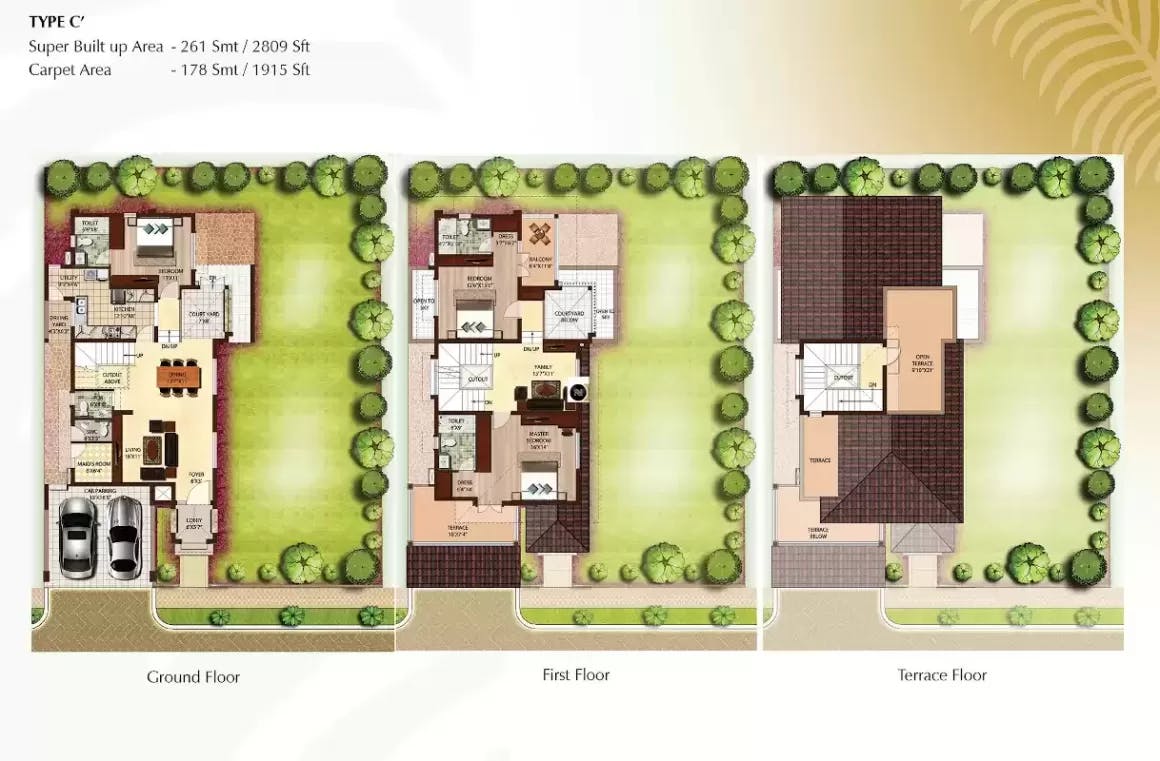Floor plan for Prestige Palm Residences