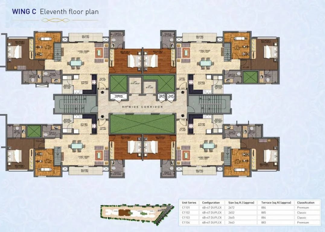 Floor plan for Puravankara Somerset House