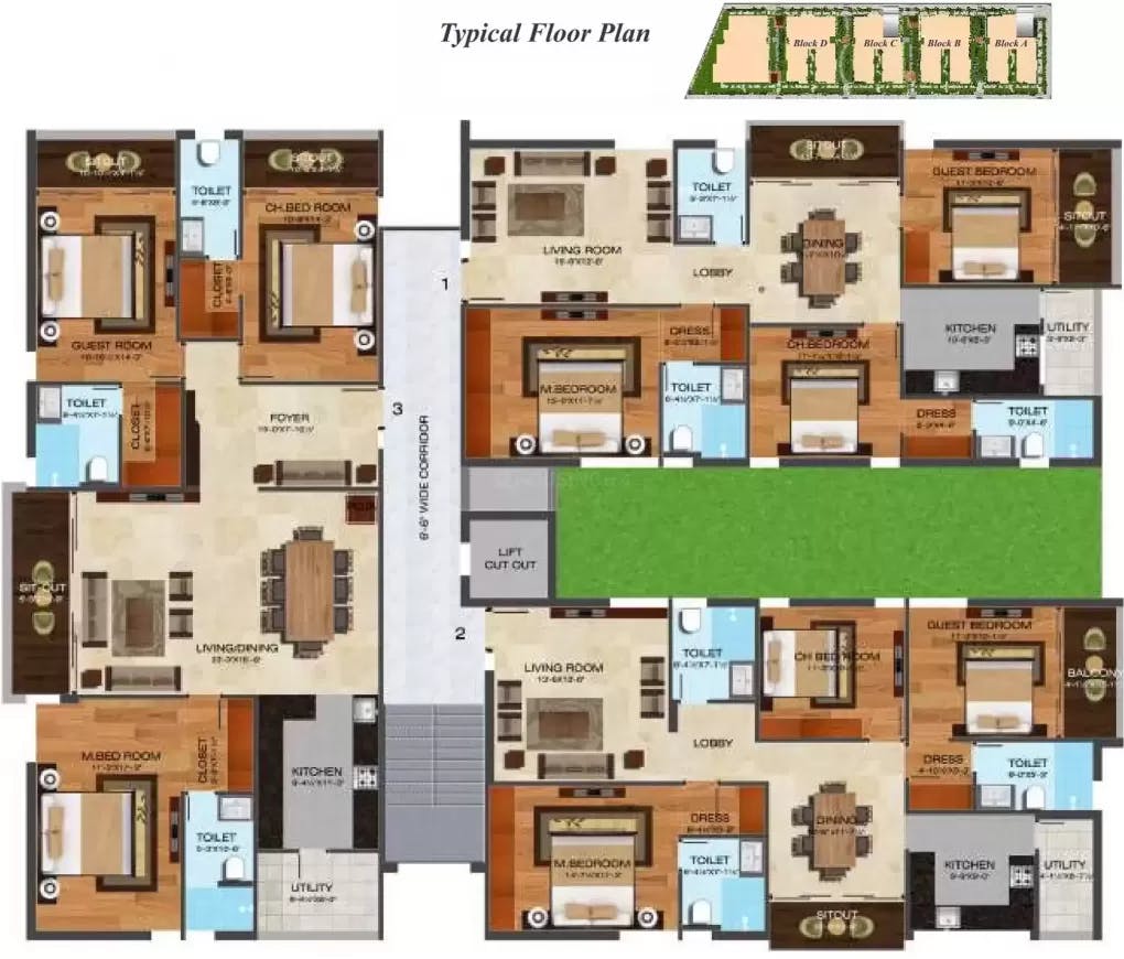 Floor plan for RV Advaitha Block D