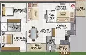 Floor plan for RV Akshobhya