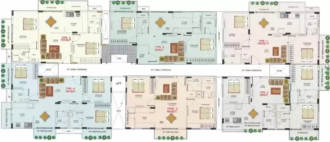 Floor plan for Sai Ram Meadows