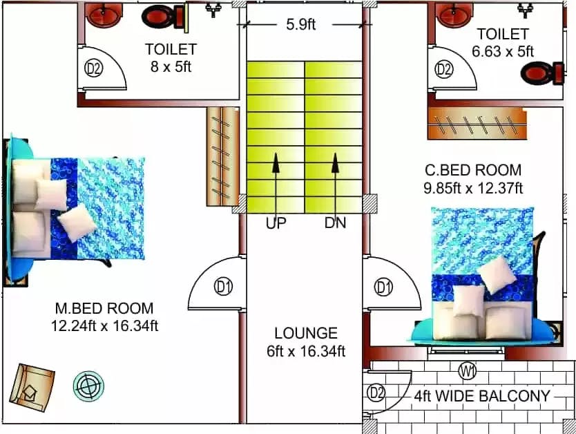 Floor plan for Sanman Trinity Villas