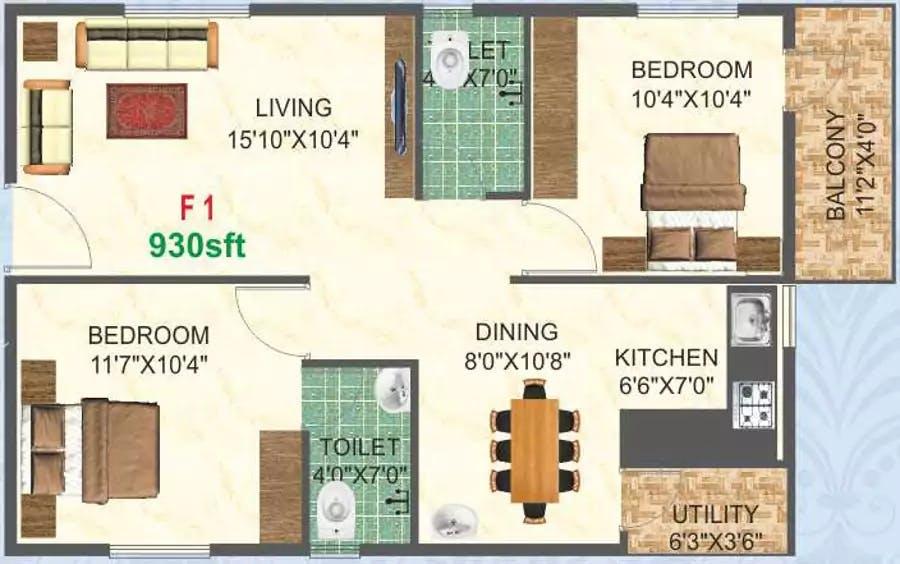 Floor plan for Siddartha Solitaire