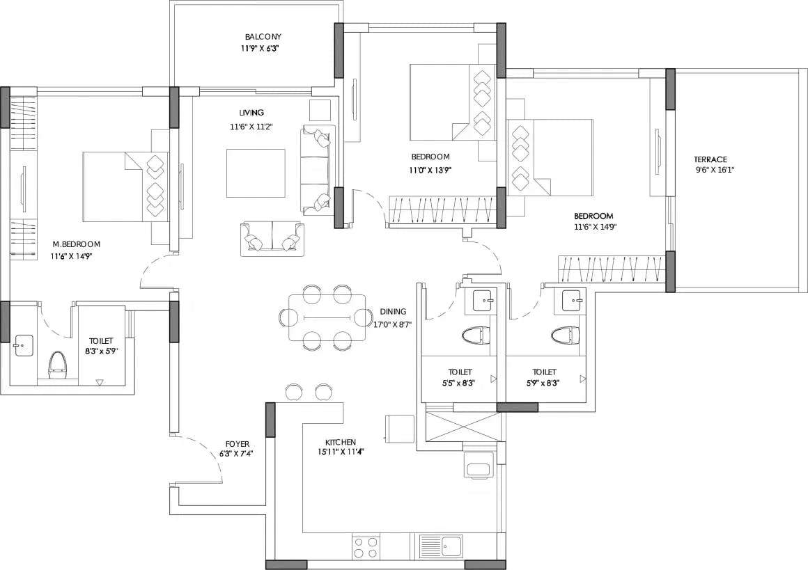 Floor plan for The Central Regency Address