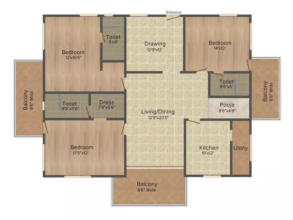 Floor plan for Aditya Capitol Heights