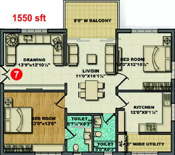 Floor plan for Aditya Capitol Heights