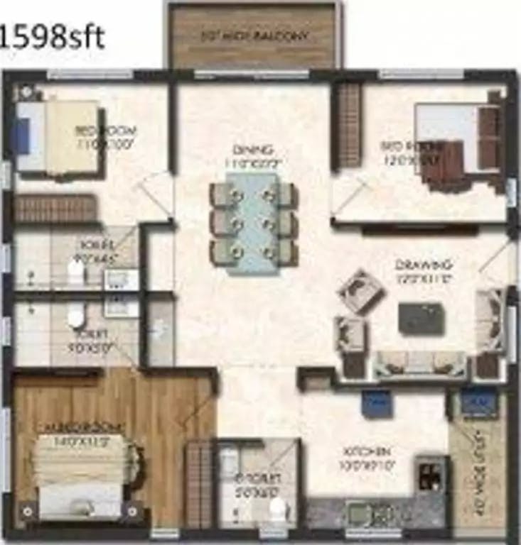 Floor plan for RV Dharmista