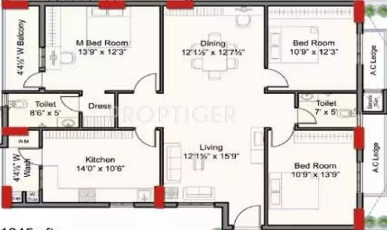Floor plan for Indu The Annexe