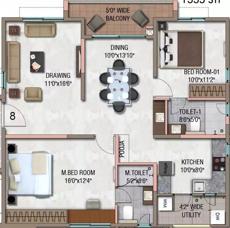 Floor plan for Aparna Serenity