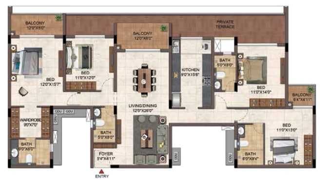 Floor plan for Casagrand Hazen