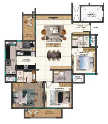 Floor plan for Cornerstone Akhinta Residences