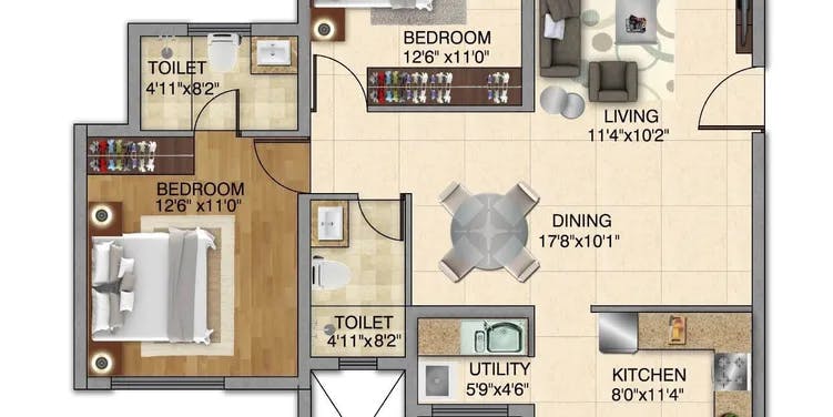 Floor plan for Kolte Patil iTowers Exente