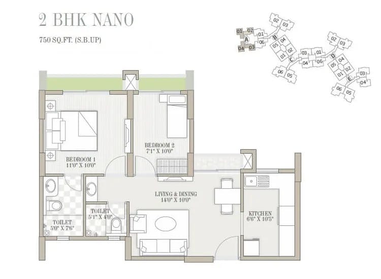 Floor plan for Orchid Whitefield