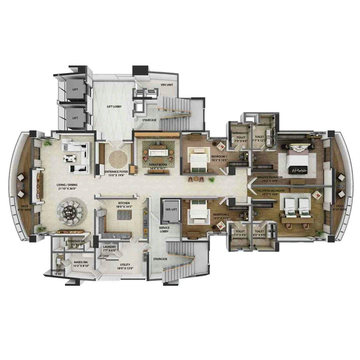 Floor plan for Prestige Hermitage