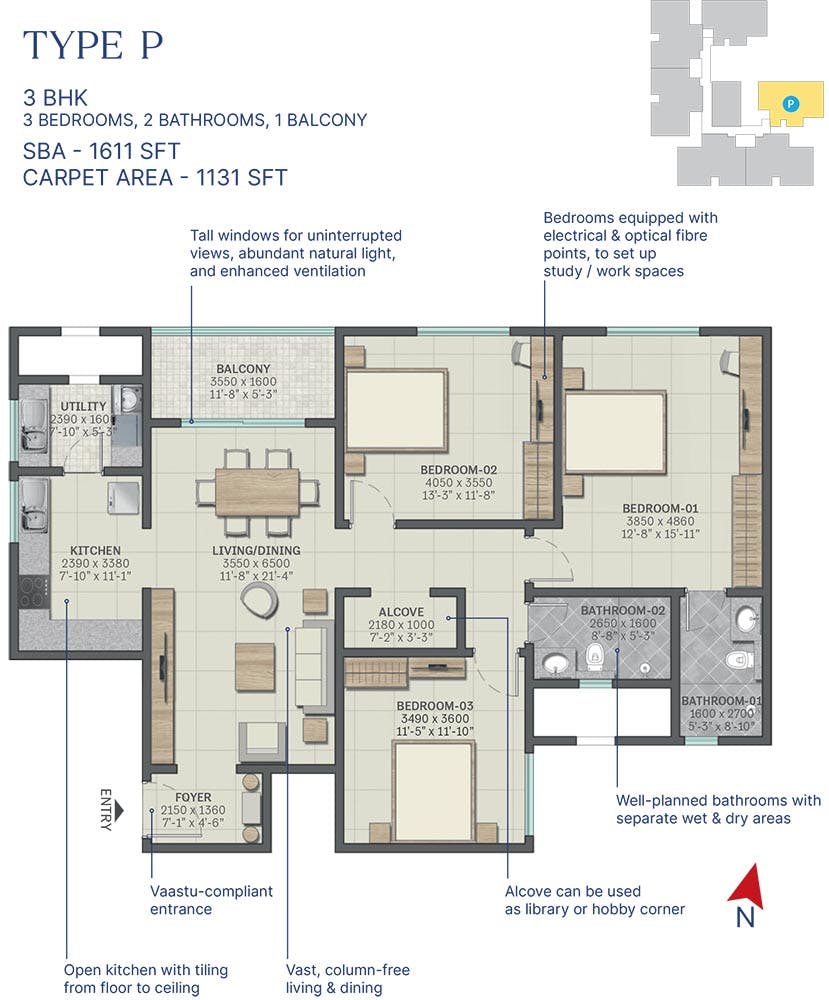 Floor plan for Sobha Neopolis
