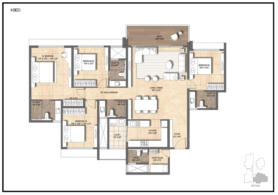 Floor plan for Lodha Mirabelle